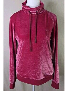 Foray Golf Pink Velvet Funnel Neck Pullover Sweater Small NWT